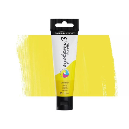Daler Rowney System 3 Acrylic-59ml (651) Lemon Yellow