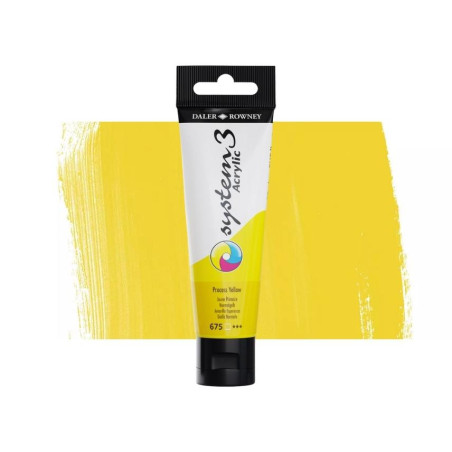 Daler Rowney System 3 Acrylic-59ml (675) Process Yellow