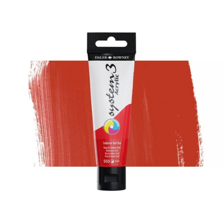 Daler Rowney System 3 Acrylic-59ml (503) Cadmium Red Hue
