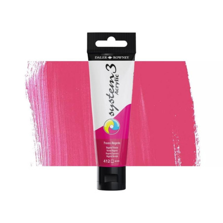 Daler Rowney System 3 AcryliC-59ml (412) Process Magenta