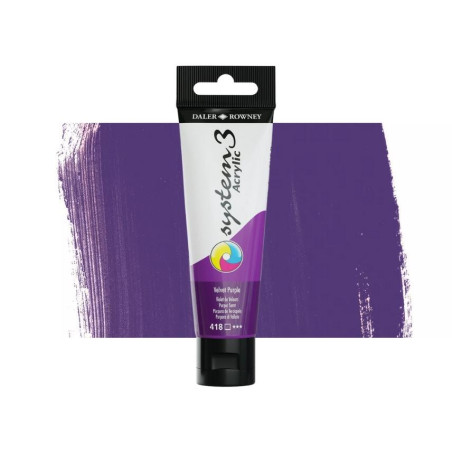 Daler Rowney System 3 Acrylic-59ml (418) Velvet Purple