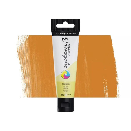 Daler Rowney System 3 Acrylic-59ml (663) Yellow Ochre