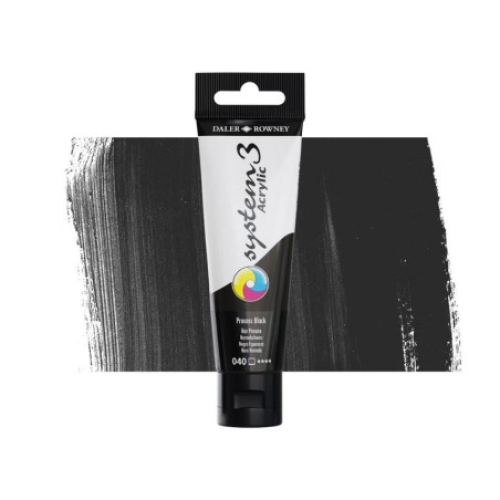 Daler Rowney System 3 Acrylic-59ml (040) Process Black