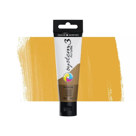 Daler Rowney System 3 Acrylic-59ml (707) Imitation Rich Gold