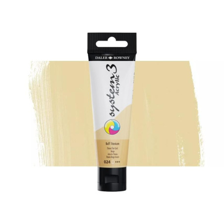 Daler Rowney System 3 Acrylic-59ml (024) Buff Titanium