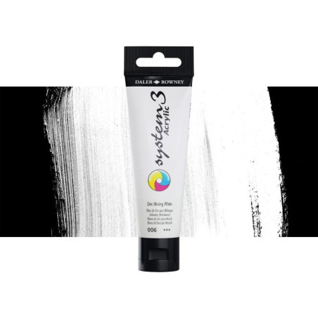 Daler Rowney System 3 Acrylic-59ml (006) Zinc White