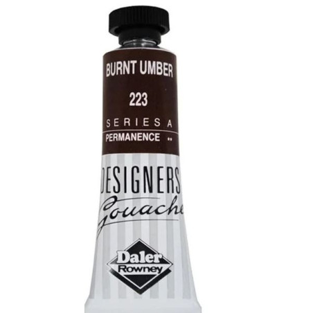 Daler Rowney Designers Gouache 15ml - Burnt Umber 223