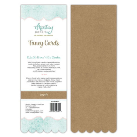 Mintay Fancy Cards Kraft 02, 10 Sheets, 300gsm