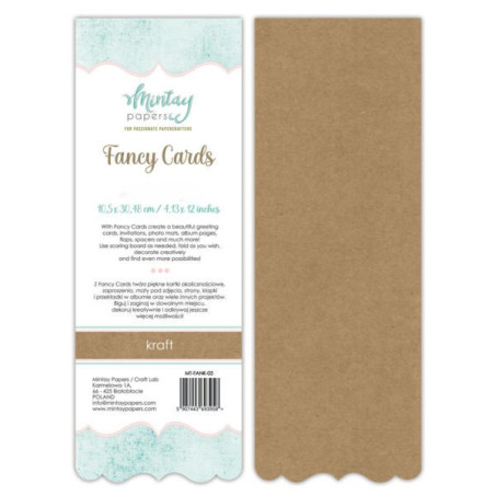 Mintay Fancy Cards Kraft 03 10 sheets 300gsm