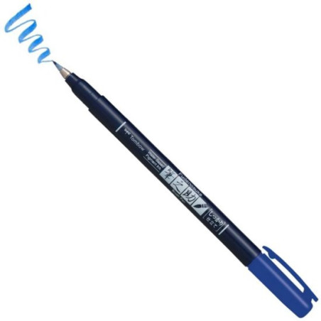 Tombow Fudenosuke Brush Pen Hard Tip - Blue