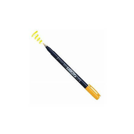 Tombow Fudenosuke Brush Pen Hard Tip - Yellow
