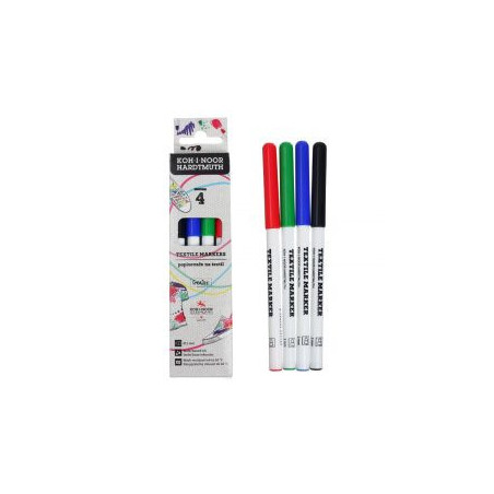 Koh I Noor Textile Markers 4 Piece