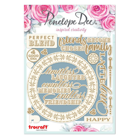Penelope Dee Mocha Chipboard Word Sentiment
