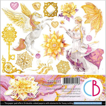 Ciao Bella 6x6 Paper Pad - Fussy Cut Ethereal