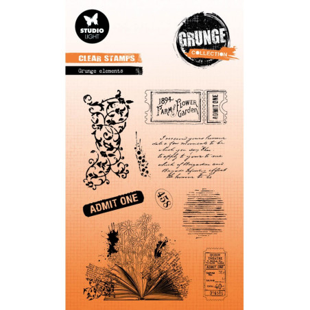 Studio Light Clear Stamp -Grunge elements Grunge Collection