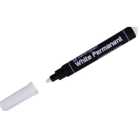 Centropen White Permanent Marker 2586, 2.5mm