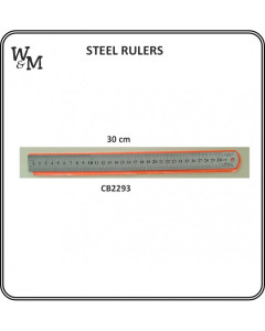 W&M Steel Ruler 30cm