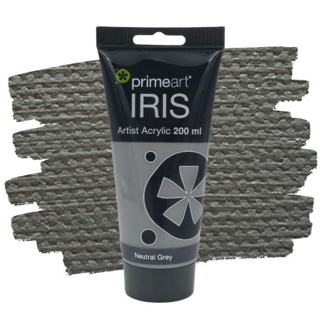 Primeart Iris Acrylic 200ml 257 Neutral Grey
