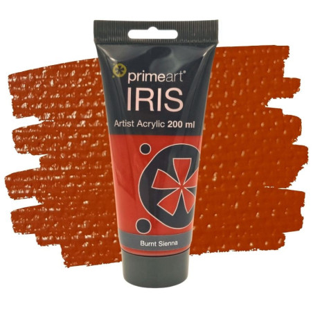 Primeart Iris Acrylic 200ml 520 Burnt Sienna