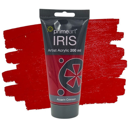 Primeart Iris Acrylic 200ml 280 Alizarin Crimson