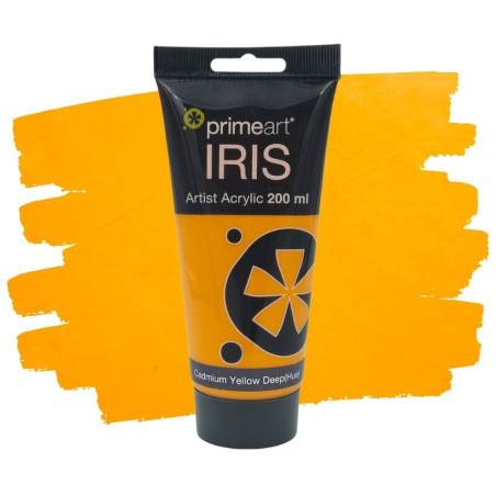 Primeart Iris Acrylic 200ml 239 Cadmium Yellow Deep