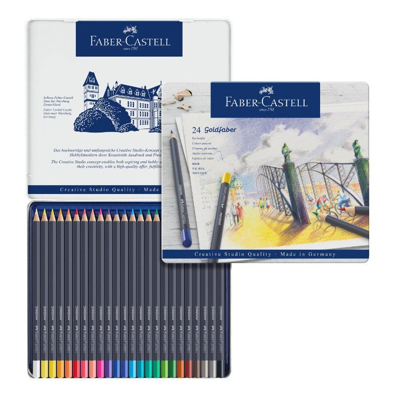 Faber Castell Goldfaber Color Pencils - Tin of 24