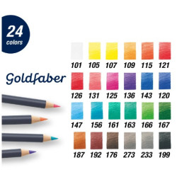 Faber Castell Goldfaber Color Pencils - Tin of 24