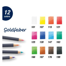 Faber Castell Goldfaber Color Pencils - Tin of 12