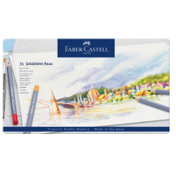 Faber Castell Goldfaber Aqua Watercolor Pencils, Tin of 36