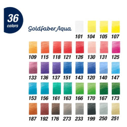 Faber Castell Goldfaber Aqua Watercolor Pencils, Tin of 36