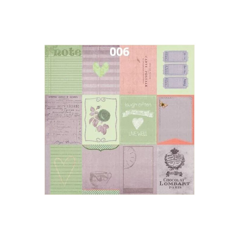 Scrap Collections  Blissfull 12 X 12 Scrapbook Paper - 006