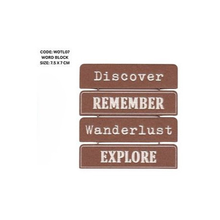 Scrap Collections Chipboard- Word Block