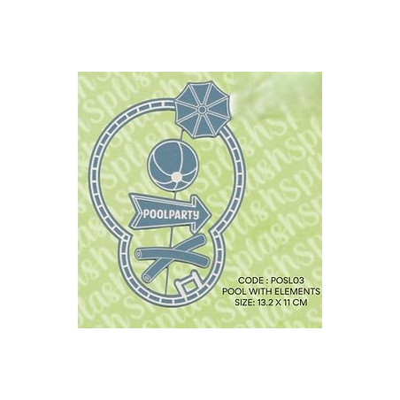 Scrap Collections Chipboard- Pool With Elements