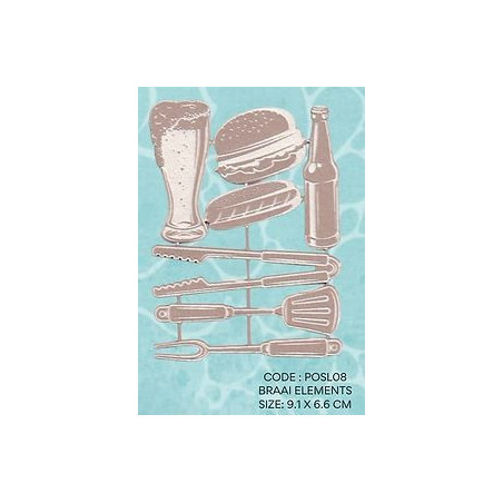 Scrap Collections Chipboard- Braai Elements