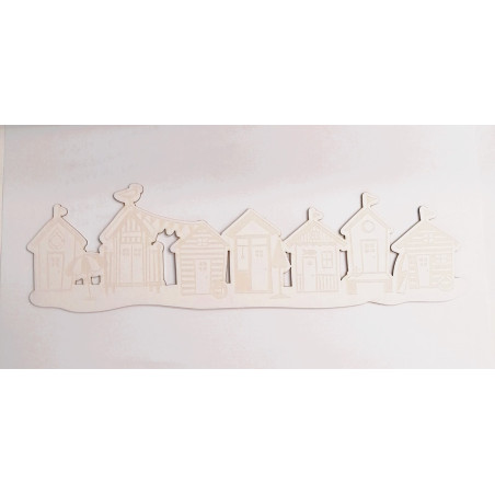 Scrap Collections Down By The Sea Chipboard - Houses