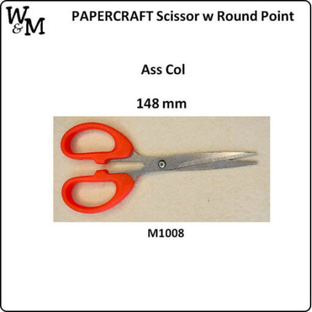 PAPERCRAFT Scissor w Round Point Ass Col 148mm