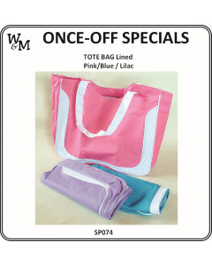 Tote Bag Lined Pink/ Lilac/...