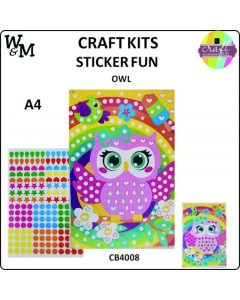 Craft Kit Sticker Fun OWL A4