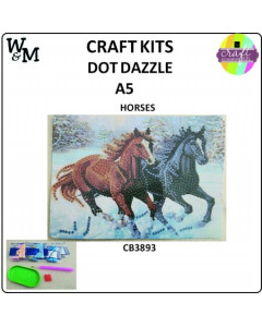 Craft Kit DOT Dazzle HORSES A5