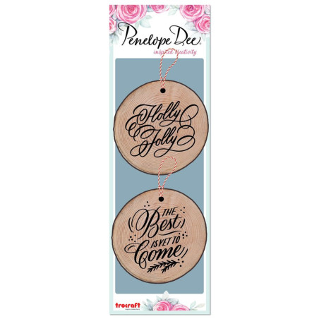 Penelope Dee Majestic Christmas Wood Slice Tags