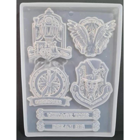 Stamperia A5 Mixed Media Silicon Mould - Vintage Tour, Sir Vagabond