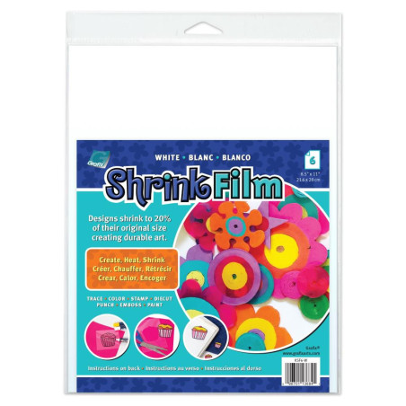 Grafix Shrink Film 8.5"X11"- White