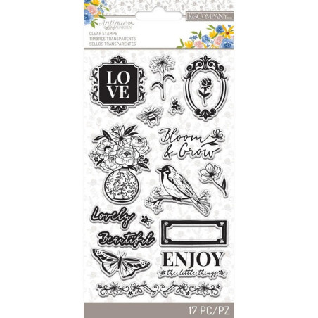 K&Company Clear Stamp - Antique Garden