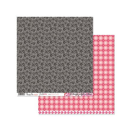 Penelope Dee Gelato Love 12 x 12 Scrapbook Paper - Lots of Love