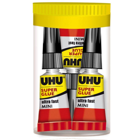 Uhu Super Glue Ultra-Fast Mini x3