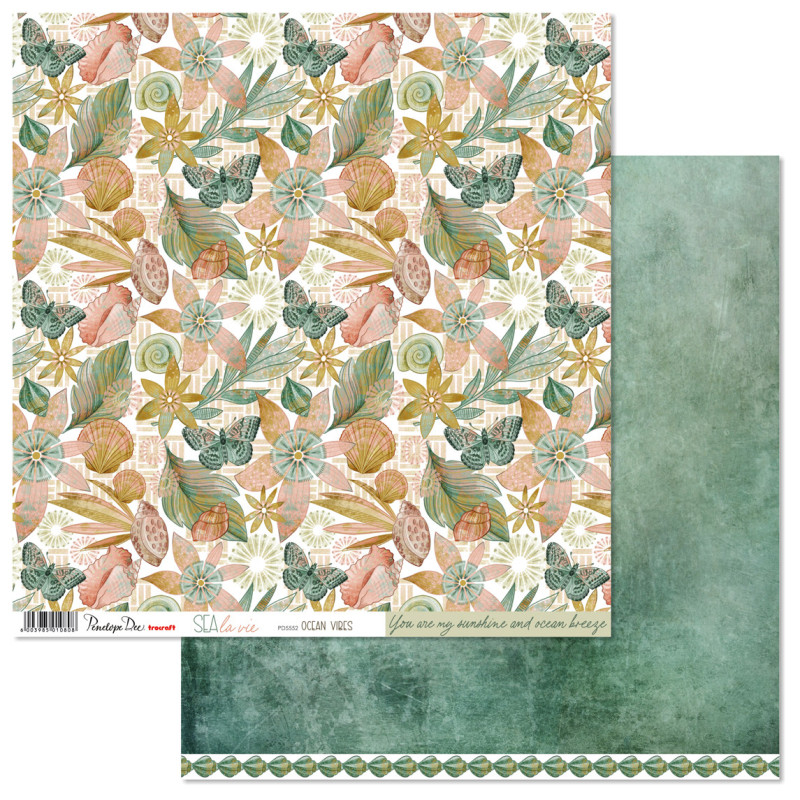 Penelope Dee Sea la Vie 12 x 12 Scrapbook Paper - Ocean Vibes