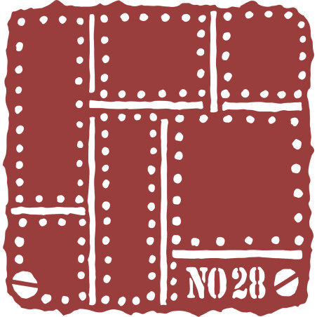 Funky Fossil Stencil/Mask - Riveting