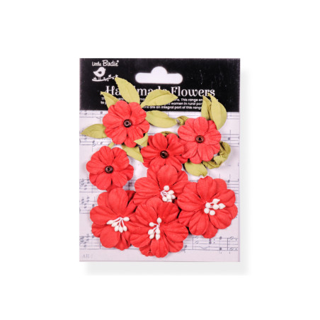 Little Birdie Fiorella - Garden Red (10pc)