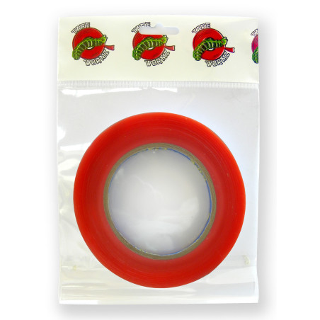 Tape Wormz Red Double Sided High Tack Tape - 6mm x 30m