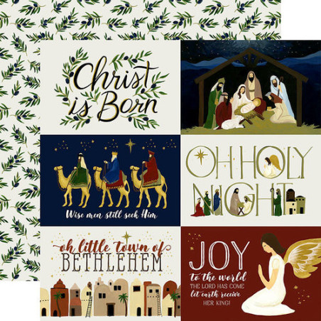 Echo Park Oh Holy Night Paper 4x6 Journaling Cards